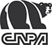 A black and white image of the logo for the canadian national parks association.