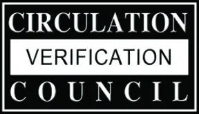 A black and white logo for the circulation verification council.