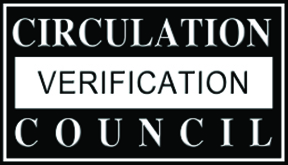 A black and white logo for the circulation verification council.