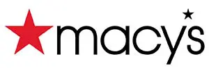 A black and white image of the macy 's logo.