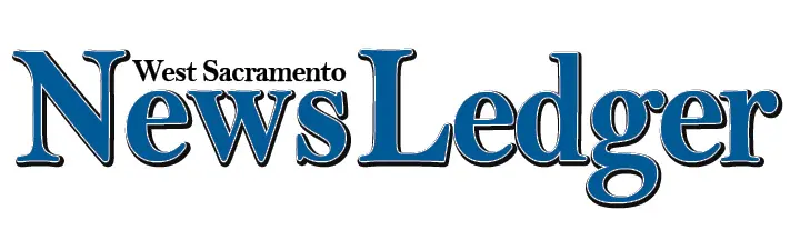 A blue and white logo for the sacramento news league.