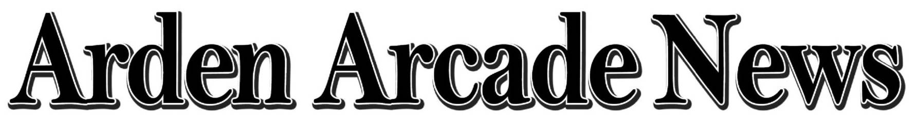 A black and white image of the word arcadia.