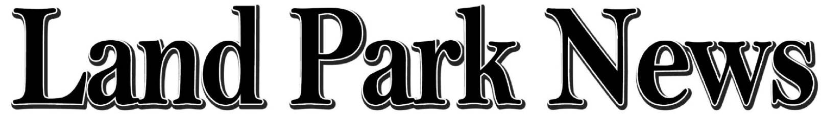 A black and white image of the word park.